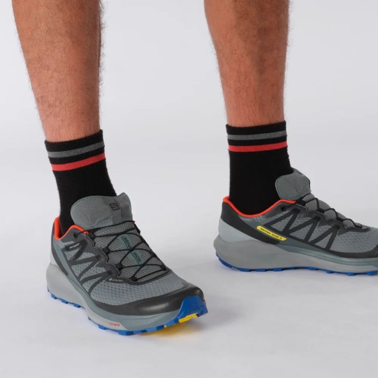 Tenis Para Trail Running Salomon Sense Ride 4 GTX Invisible Fit Hombre Grises | MX TEGA957
